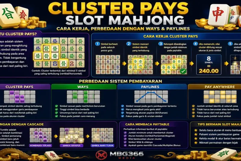 Apa Itu Cluster Pays Slot Mahjong? Bedanya dengan Ways dan Paylines