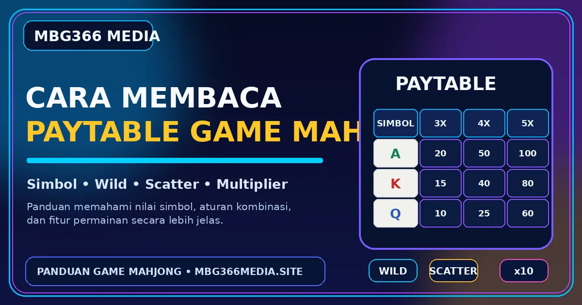 Cara membaca paytable dalam game Mahjong modern
