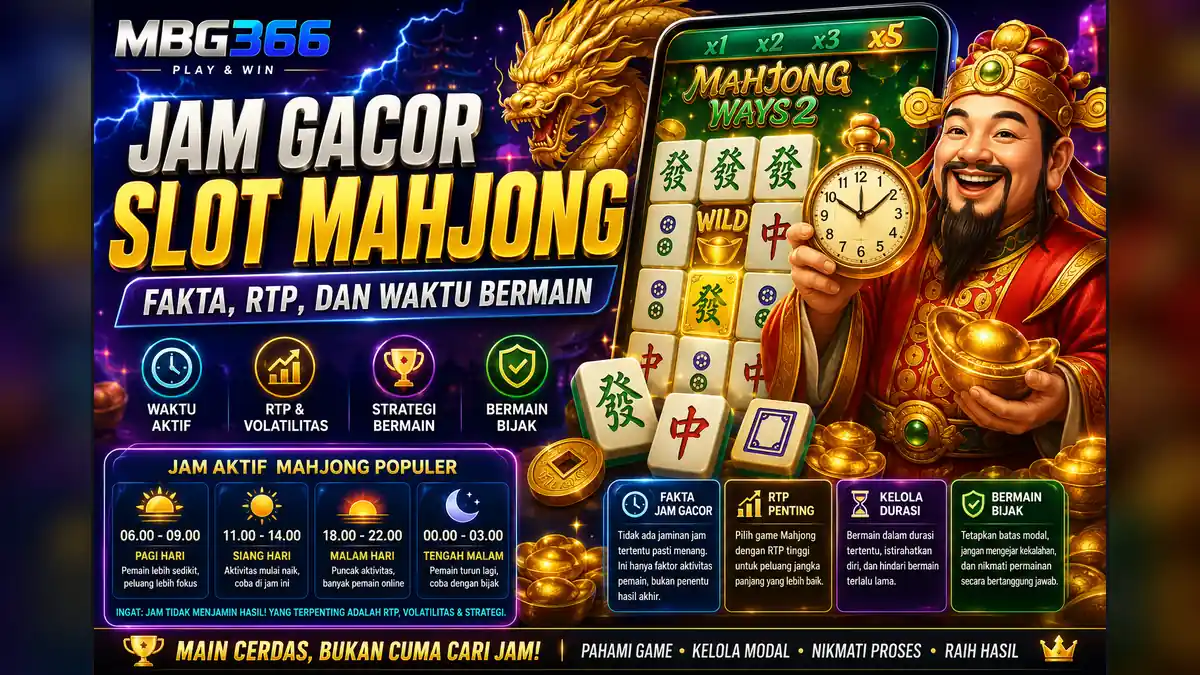 Jam gacor slot Mahjong dengan informasi RTP, volatilitas, dan waktu bermain