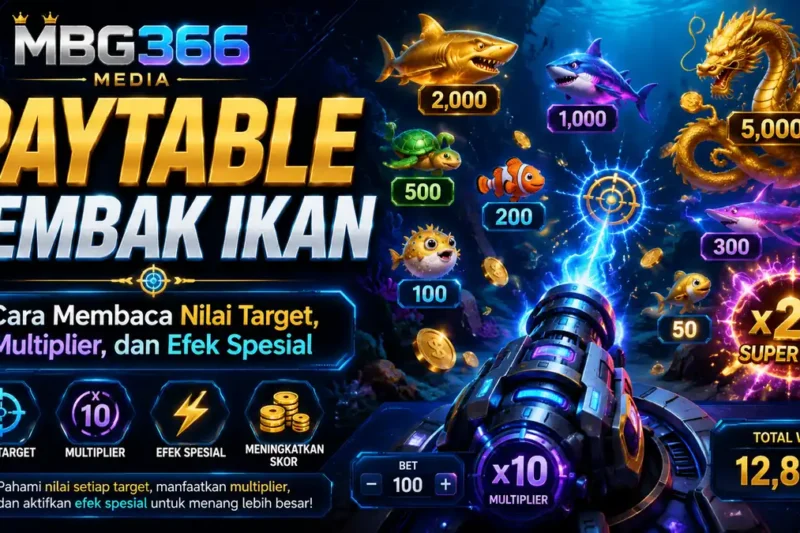 Cara Membaca Paytable Tembak Ikan: Target, Multiplier, dan Efek Spesial