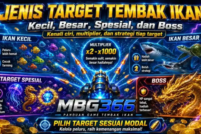 Jenis Target Tembak Ikan: Ikan Kecil, Besar, Spesial, dan Boss