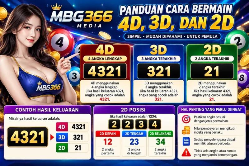 Panduan Cara Bermain 4D, 3D, dan 2D untuk Pemula