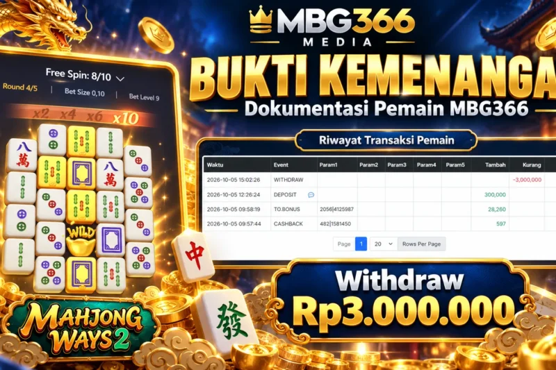 Bukti Kemenangan MBG366: Withdraw Rp3 Juta Mahjong Ways 2